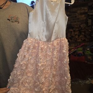 Elegant Pink Floral Kids Dress